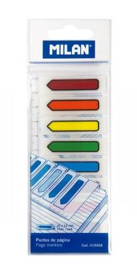 Indeksy transparentne strzałki MILAN. Wydawca: MILAN. SmakLiter.pl Opakowanie Indeksy transparentne strzałki MILAN