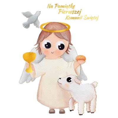 Okładka książki Karnet B6 Komunia Anioł