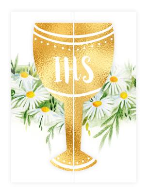 Okładka książki KARNET B6 KOMUNIA ROZKŁADANY STOKROTKI