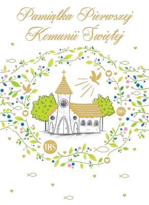 Okładka książki KARNET B6 KOMUNIA Z KIESZONKĄ KOŚCIÓŁ