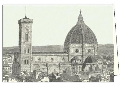 Opakowanie Karnet z kopertą ITW 006 Firenze Cattedrale S.Mari