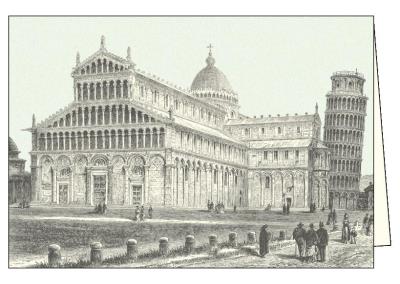 Opakowanie Karnet z kopertą ITW 010 Pisa Piazza Miracoli