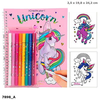 Opakowanie Kolorowanka z zestawem magicznych flamastrów Jednorożec Ylvi 7898A
