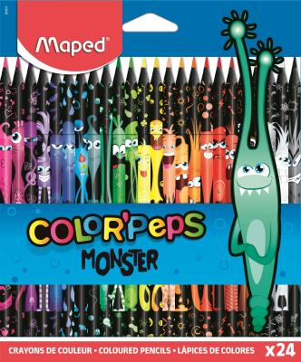 Opakowanie Kredki Colorpeps Monster trójkątne 24 kol MAPED