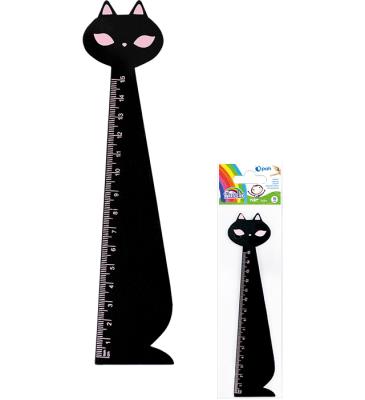 Opakowanie Linijka drewniana 15cm kot czarny FIORELLO