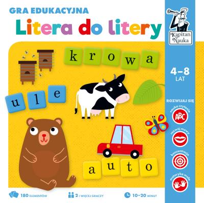 Litera do litery. Gra edukacyjna. Autor: Opracowanie zbiorowe. SmakLiter.pl Okładka książki Litera do litery. Gra edukacyjna