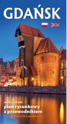 Okładka książki Mapa rysunkowa z przewod. - Gdańsk w.pol/ang