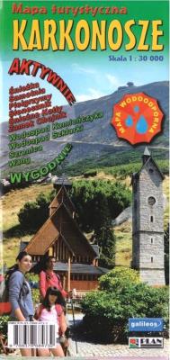 Mapa tur. wodoodporna - Karkonosze 1:30 000. Autor: Opracowanie zbiorowe. SmakLiter.pl Okładka książki Mapa tur. wodoodporna - Karkonosze 1:30 000
