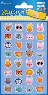 Opakowanie Naklejki błyszczące - Głowy zwierząt