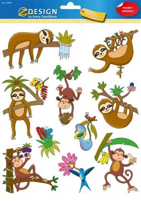 Opakowanie Naklejki na okno - Leniwce/Małpki