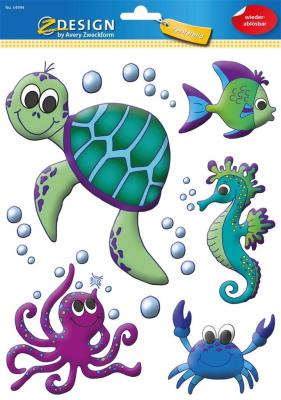 Opakowanie Naklejki na okno - Zwierzęta morskie