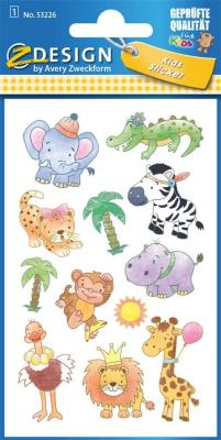 Opakowanie Naklejki papierowe błyszczące - Safari