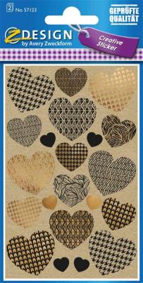 Opakowanie Naklejki papierowe - Serca