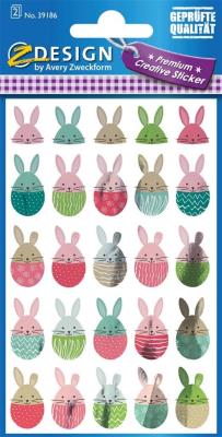 Opakowanie Naklejki wielkanocne - Króliczki w pisankach