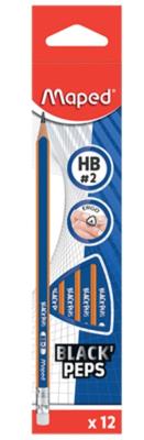 Opakowanie Ołówek Blackpeps Blue HB z gumką (12szt) MAPED