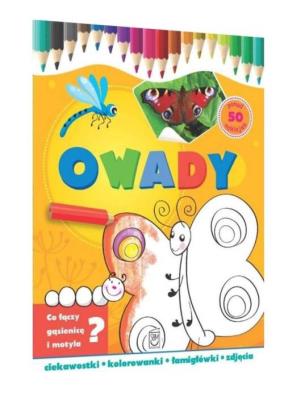 Okładka książki Owady-ciekawostki, kolorowanki, łamigłówki...