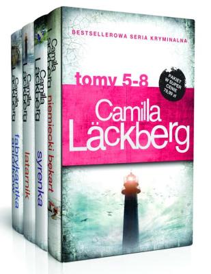 Okładka książki PAKIET CAMILLA LACKBERG TOMY 5-8 NIEMIECKI BĘKART / SYRENKA / LATARNIK / FABRYKANTKA WYD. 3 (STARA KARTOTEKA)