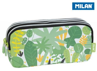 Opakowanie Piórnik 3 komorowy Hyde&Seek zielono-żółty MILAN