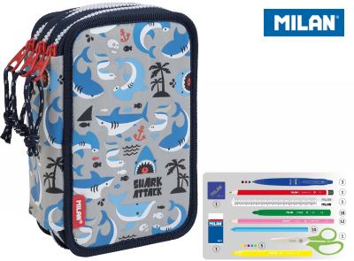 Opakowanie Piórnik 3 poz. z wyprawką Shark Attack sary