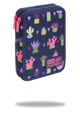 Opakowanie Piórnik Coolpack dwukomorowy z wyposażeniem Jumper XL Cactus