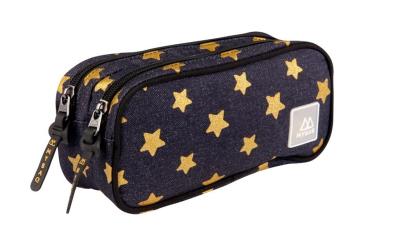 Opakowanie Piórnik prostokątny podwójny Superstar czarny MBQ