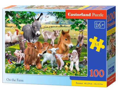 Puzzle 100 On the Farm CASTOR. Wydawca: Castorland. SmakLiter.pl Opakowanie Puzzle 100 On the Farm CASTOR
