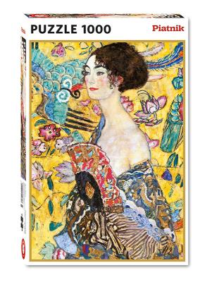 Opakowanie Puzzle - 1000 Klimt, Dama z Wachlarzem PIATNIK