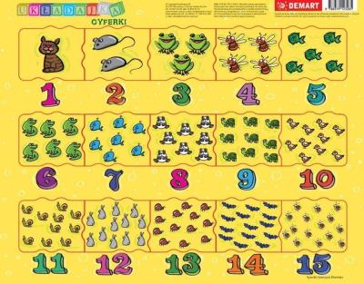 Okładka książki Puzzle ramkowe - Cyferki dla dzieci