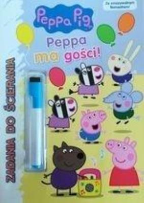 Świnka Peppa. Zadania do ścierania. Peppa ma gości. Autor: Opracowanie zbiorowe. SmakLiter.pl Okładka książki Świnka Peppa. Zadania do ścierania. Peppa ma gości