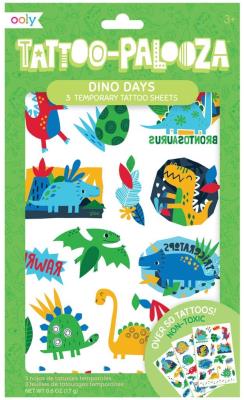 Tatuaże zmywalne Tattoo Palooza - Dinozaury. Wydawca: Kolorowe Baloniki. SmakLiter.pl Opakowanie Tatuaże zmywalne Tattoo Palooza - Dinozaury