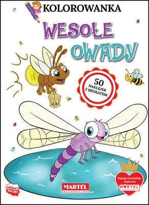Okładka książki WESOŁE OWADY KOLOROWANKA Z NAKLEJKAMI