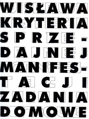 Wisława.Kryteria sprzedajnej manifestacji. Autor:   Praca zbiorowa. SmakLiter.pl Okładka książki Wisława.Kryteria sprzedajnej manifestacji