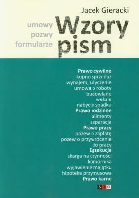 Okładka książki Wzory pism