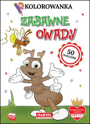 Okładka książki ZABAWNE OWADY KOLOROWANKA Z NAKLEJKAMI