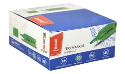 Opakowanie Zakreślacz neonowy zielony (12szt) MemoBe