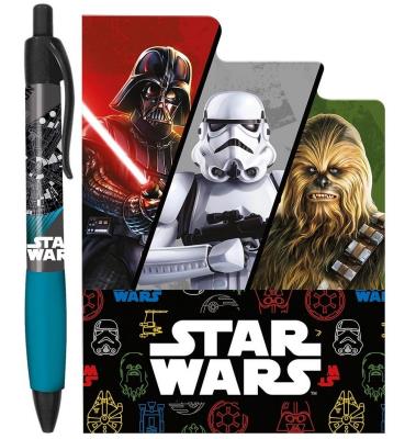 Zestaw dług. autom. + notes kształtowy Stars Wars. Wydawca: Derform. SmakLiter.pl Opakowanie Zestaw dług. autom. + notes kształtowy Stars Wars
