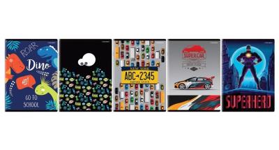 Opakowanie Zeszyt A5/16K linia podw. kol. Chłopcy (20szt)