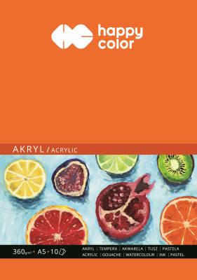 Opakowanie Blok Happy Color do akrylu ART A5 10 arkuszy 360g