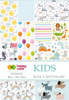 Opakowanie Blok z motywami Kids A4/15ark HAPPY COLOR