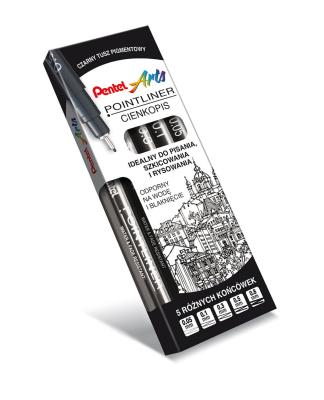 Opakowanie Cienkopis Pointliner 5 szt PENTEL