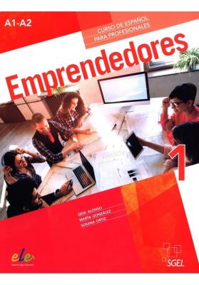 Emprendedores 1 Curso de Espanol para profesionales. Autor: Alonso Geni, González Marta, Ortiz Susana. SmakLiter.pl Okładka książki Emprendedores 1 Curso de Espanol para profesionales