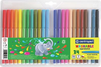 Opakowanie Flamastry Centropen zmywalne washable 7790 tp 24 kolory