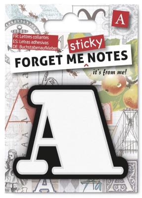 Opakowanie Forget me sticky notes kart samoprzylepne litera A
