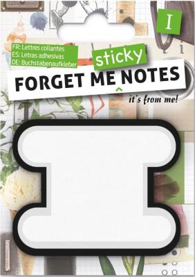 Opakowanie Forget me sticky notes kart samoprzylepne litera I