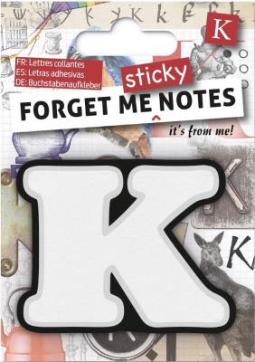 Opakowanie Forget me sticky notes kart samoprzylepne litera K