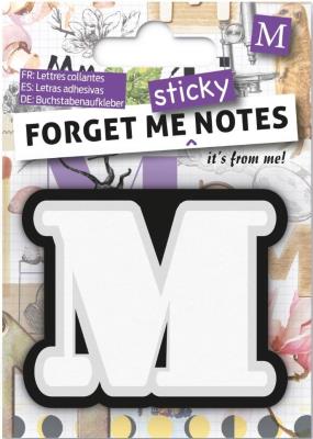 Opakowanie Forget me sticky notes kart samoprzylepne litera M