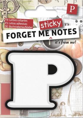 Opakowanie Forget me sticky notes kart samoprzylepne litera P