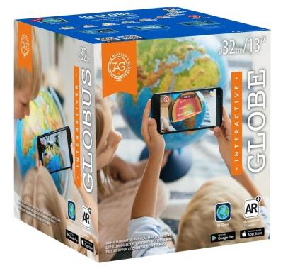 Opakowanie Globus 32cm z mapą fiz/ polit. i aplikacją ALAYSKY