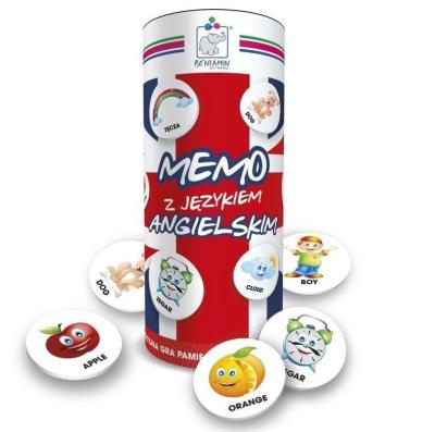 Okładka książki Gra edukacyjna memo z językiem angielskim w tubie