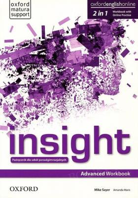 Insight Advanced WB + online practice. Autor: Sayer Mike, Maris Amanda. SmakLiter.pl Okładka książki Insight Advanced WB + online practice